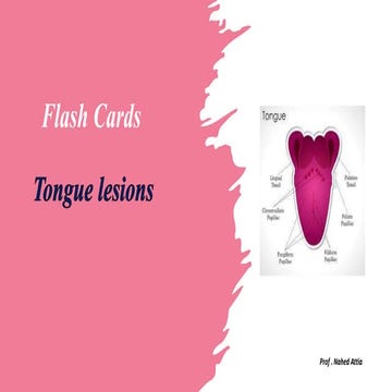 clinical session flash cards tongue . | PDF