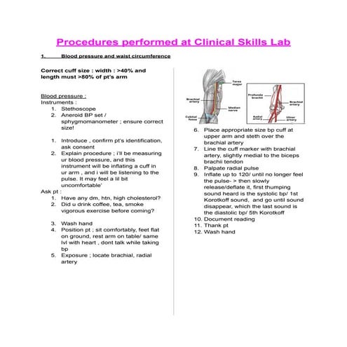 Clinical skills topics + osce