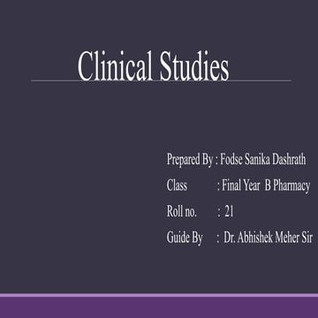 clinical studies in the pharmaceutical regulatory science