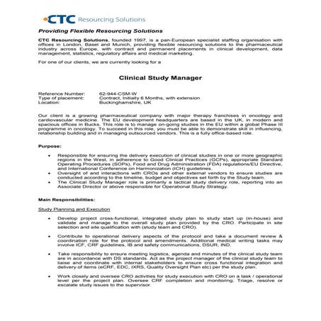 Clinical study manager 62 944-csm-w