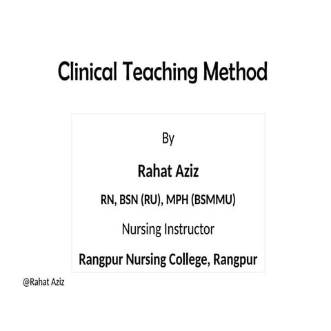 Clinical teaching methods on nursing education