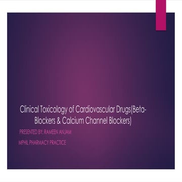 Calcium channel blocker & Beta blocker Poisoning.pptx