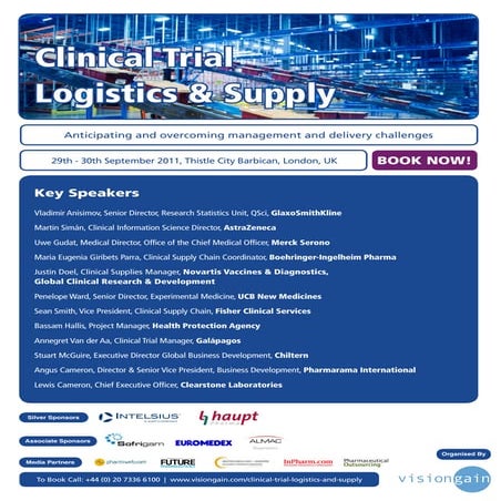 Clinical Trial Logistics &amp; Supply (2011) Pp