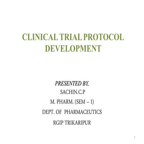 Clinical trial protocol development | PPT
