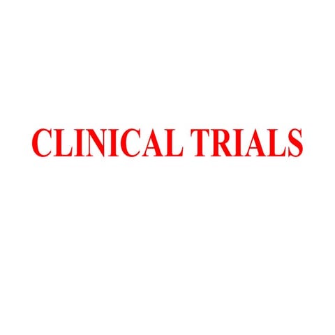 CLINICAL TRIALS note for pharmacy student