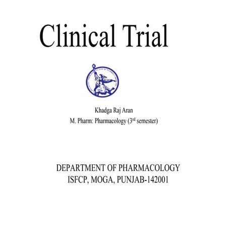 Clinical trials by  khadga