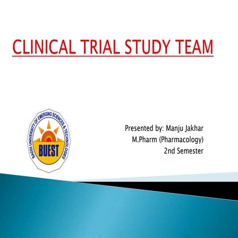 Clinical trial study team