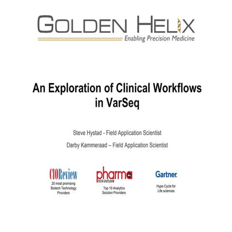 An Exploration of Clinical Workflows in VarSeq