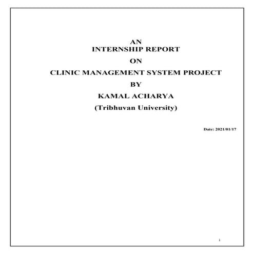 Clinic management system project report.pdf