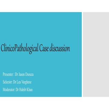Clinico pathological case discussion cpc dr jason | PPTX