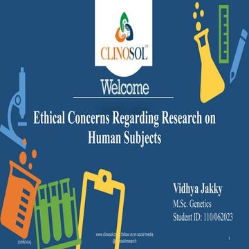 Ethical Concerns Regarding Research on Human Subjects