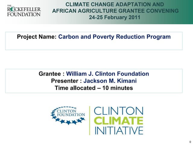 Clinton Foundation - Jackson Kimani
