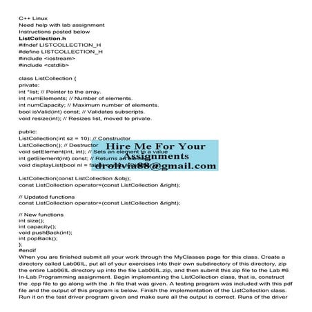 C++ Linux Need help with lab assignment Instructions posted.pdf