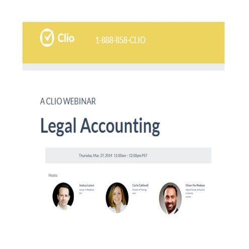 Clio accounting seminar on March 27 2014