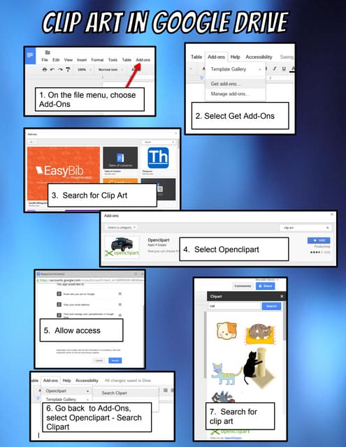 Clip art in google drive
