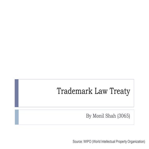 Trademark law treaty