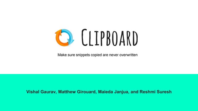 Clipboard  demo day