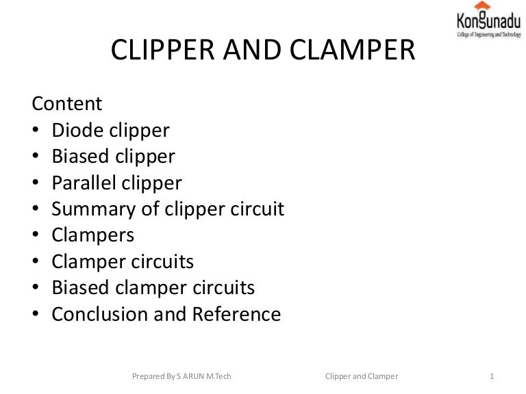 Clipper and clamper