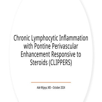 Chronic Lymphocytic Inflammation with Pontine Perivascular Enhancement Respon...