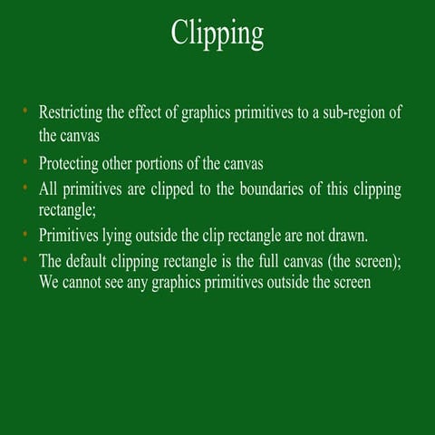 Comprehensive Guide to Graphics Clipping Techniques and Algorithms | PPT