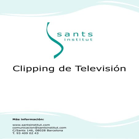 Clipping TV Sants Institut