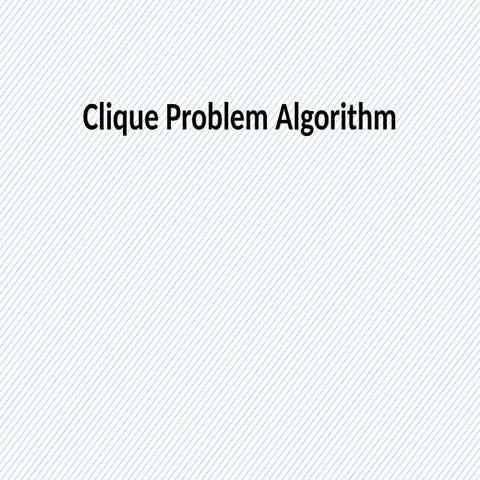 Efficient Cliques Algorithm Overview App
