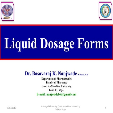 Liquid dosage forms