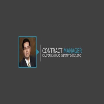 CLI, Inc. Contract Manager Roles and Responsibilities