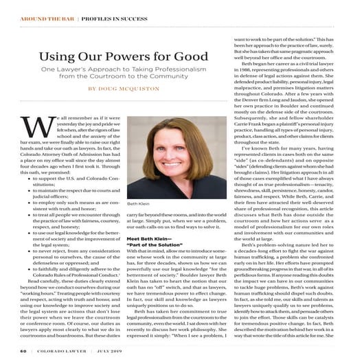 Beth Klein Boulder Colorado Attorney