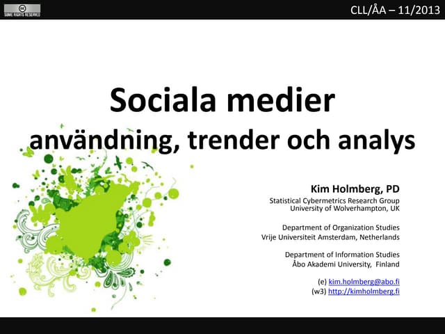 Sociala medier - användning, trende...