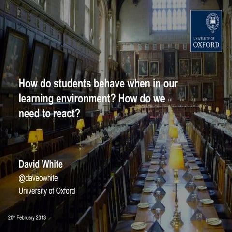 How do students behave when in our learning environment? How do we need to re...