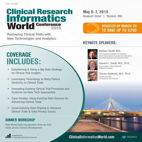 Clinical Research Informatics World 2015