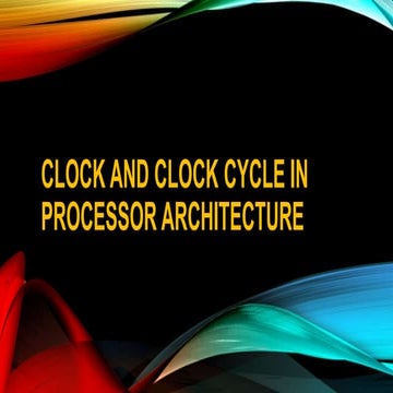Clock and clock cycle in processor architecture | PPTX | Computing ...
