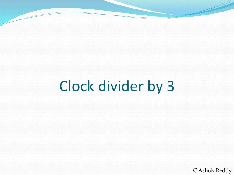 Clock divider by 3