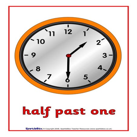 Clock half past