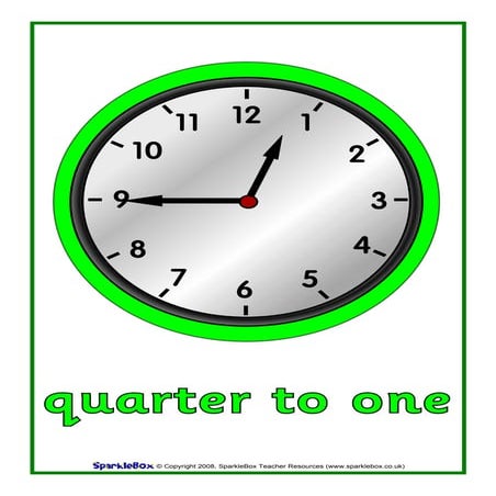 Clock quarter to