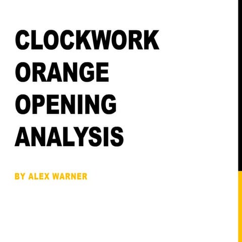 Clockwork orange opening analysis finished