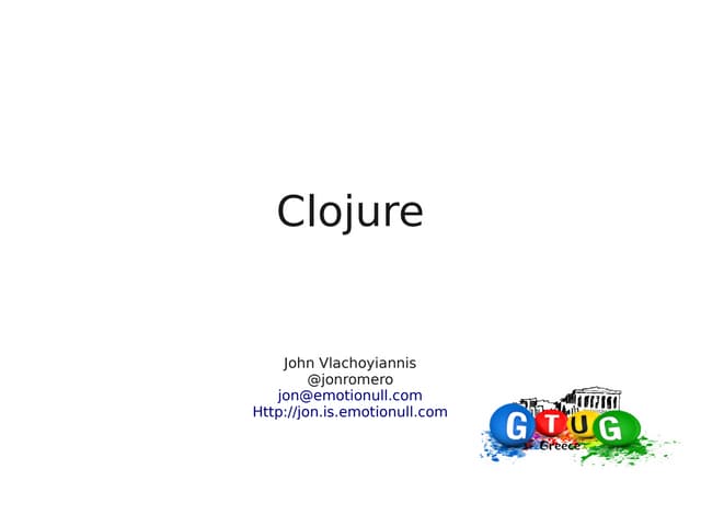 Clojure Small Intro