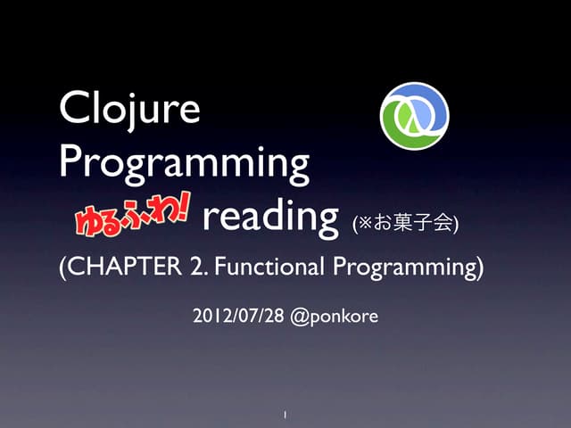 Clojure programming-chapter-2