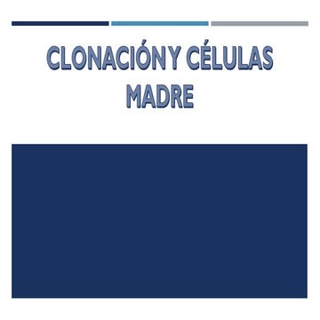 Clonacion y celulas madre