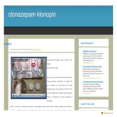 Clonazepam klonopin