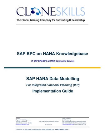 Clone skills,inc.   sap bpc on hana data modeling v9 11282013