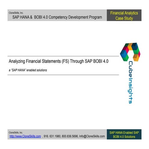 Clone skills, inc   sap hana & bobi 4.0 coursework - case study - v1