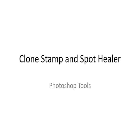 Clone stamp and spot healer