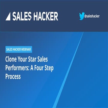 Clone Your Star Sales Performers: A 4 Step Process