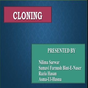 Cloning