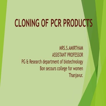 Cloning pcr   amirtham