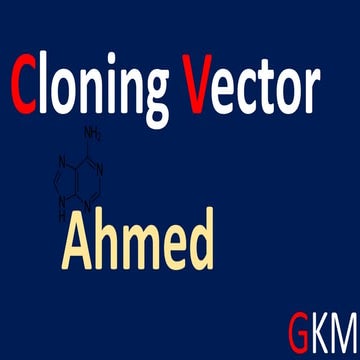 Cloning vector | PPTX