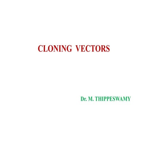 Cloning vectors