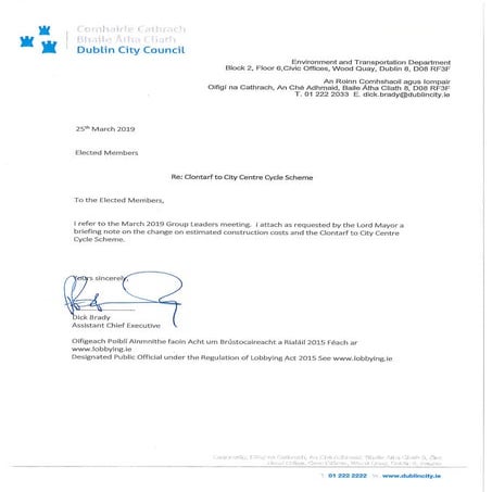 Clontarf to city centre cycle scheme